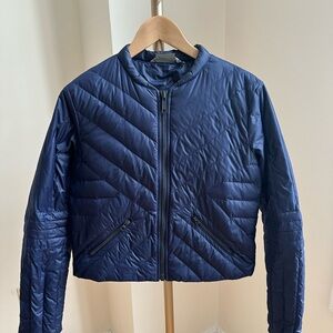 Woman’s Athleta Navy Blue Puffer Jacket